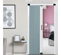 Porta a soffietto a fisarmonica con maniglia in metallo e chiavistello, cancello oscurante per camere da letto e home theater, regolabile a qualsiasi dimensione di apertura