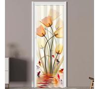 Porta a soffietto a fisarmonica in PVC a forma di fiore romantico, versatile, 134,5 x 203 cm, per soggiorno, armadio e spazi interni