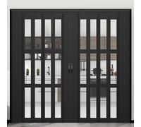 Porta a soffietto a fisarmonica in vetro acrilico, divisorio scorrevole in alluminio per bagno, balcone, cucina, sala da tè, personalizzabile