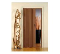 Porta a Soffietto Bianco - Noce Scorrevole Reversibile Riducibile Porte 83x214cm