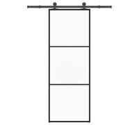 Porta a soffietto completa per interni, porta scorrevole con guarnizione, 76 x 205 cm, vetro e alluminio, porte interne per cucina, caffè, camera da letto