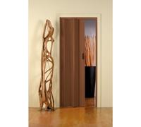 Porta a Soffietto con Maniglia in Kit Linea Extra in PVC 82 CMX210 Noce