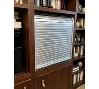 Porta a Soffietto da Interno Anta per Armadio a Serranda Tambour, Copertura Abbassabile Salvaspazio per Ripostiglio Dispensa Armadio, Sistema Scorrevole Liscio in ABS per Cucina(55x105cm/22x41in)