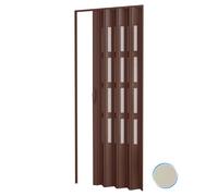 PORTA A SOFFIETTO DA INTERNO CON VETRO CON MANIGLIA MAGNETE 82x220 AVORIO 1140
