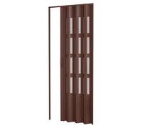 Porta a Soffietto da Interno 82x210 cm in PVC con vetro Niagara Mod. Extra Stand