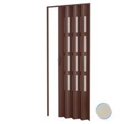 PORTA A SOFFIETTO DA INTERNO CON VETRO CON MANIGLIA MAGNETE 82x210 AVORIO 1140