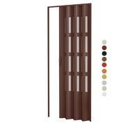 PORTA A SOFFIETTO DA INTERNO CON VETRO CON MANIGLIA MAGNETE 82x210 AVORIO 1013
