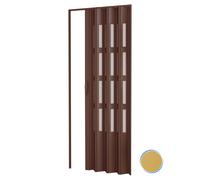 PORTA A SOFFIETTO DA INTERNO CON VETRO CON MANIGLIA MAGNETE 82x210 FRASSINO