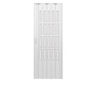 PORTA A SOFFIETTO DA INTERNO CON VETRO CON MANIGLIA MAGNETE 82x220 BIANCO