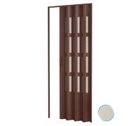 PORTA A SOFFIETTO DA INTERNO CON VETRO CON MANIGLIA MAGNETE 82x220 AVORIO 1013