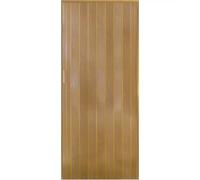 King Home Porta a soffietto in PVC con maniglia in plastica e chiusura magnetica Noce