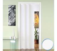 Möbelvertrieb FORTE Porta a soffietto scorrevole Luciana PVC bianca 88,5x214 cm regolabile
