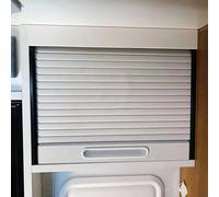 Porta a Soffietto da Interno Porta a Tapparella Kit per Armadio da Cucina, Lamelle ABS Avvolgibili Porta Scorrevole per Armadio, Camera da Letto/Lavanderia(38x38in(97x97cm))