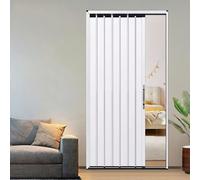 Porta a Soffietto da Interno Porte Pieghevoli Insonorizzate per Camera da Letto, Porta Divisoria in Alluminio Bianco a Soffietto, Porta Divisoria per Scale/ingresso/armadio/privacy con Serratura(85x20