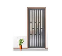 Porta A Soffietto In Alluminio for Bagno Armadio E Divisorio, Porta Scorrevole A Pannello Con Serratura, Porta Pieghevole Senza Foratura for Uso Interno(WxH 45x80in(113.5x203cm))