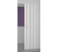 Porta a Soffietto in PVC BIANCO con Maniglia e chiusura con calamita, altezza 214 cm x larghezza 95 cm, Apertura Laterale Reversibile, Salvaspazio, Misura H 214x95 cm