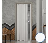 PORTA A SOFFIETTO IN PVC BIANCO PORTE A SCOMPARSA CASA SCRIGNO FINTO LEGNO