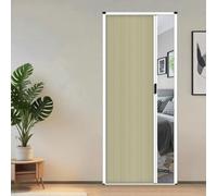 Porta a soffietto interna con telaio in alluminio e tessuto cellulare | Chiusura for varchi tra soggiorno studio cabina armadio e lavanderia con pannello a pieghe(Yellow,60x200cm/23.6x79in)