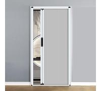 Porta a soffietto isolata con serratura, soluzione temporanea per una protezione discreta, adatta per telaio della porta 127 x 203 cm, ideale per casa e ufficio