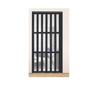 Porta A Soffietto Multipiega Con Pannelli In Alluminio Satinato, Porta Scorrevole Interna for Armadio, Bagno E Divisorio, Serratura Inclusa(WxH 45x80in(113.5x203cm))