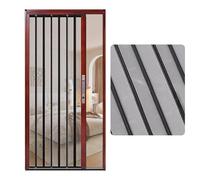 Porta a Soffietto Porta a Soffietto Ventilata con Telaio e Rete in Acciaio, Kit Ferramenta per Porta Scorrevole Pieghevole in Alluminio, Porta a Zanzariera Pieghevole Telescopica per Interni(Red,44x80