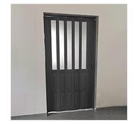 Porta a Soffietto Porta Interna Pieghevole In PVC, 80x180 120x180 75x190 150x190 65x200 120x200 300x200 - Porta A Soffietto Con Acrilico Trasparente, Isolante Dai Fumi(195x200cm)