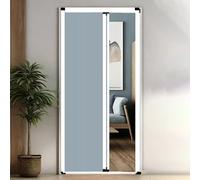 Porta a Soffietto Porta Pieghevole a Soffietto per Interni, Retrattile e Senza Forature, Zanzariere Scorrevoli con Telaio in Alluminio 91x203 102x203 122x203, Cancello(Blue,63x80in/160x203cm)