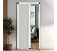 Porta a Soffietto Porta Pieghevole a Soffietto per Interni, Retrattile e Senza Forature, Zanzariere Scorrevoli con Telaio in Alluminio 91x203 102x203 122x203, Cancello(White,82x80in/208x203cm)