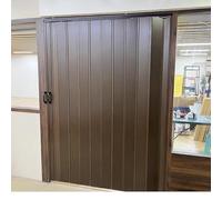 Porta a Soffietto Porta Scorrevole a Soffietto Interna Multi-pieghevole, Porta Pieghevole a Scomparsa con Zanzariera e Binario in Alluminio, Cancello di Sicurezza in PVC(26x71in(66x180cm))