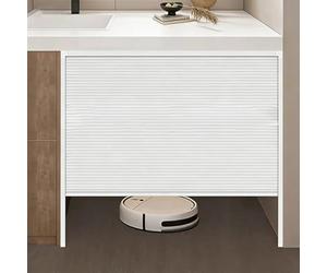 Porta a Soffietto Porta Scorrevole a Soffietto per Ripostiglio, Porte a Soffietto con Zanzariera Retrattile Senza Binario Basso, Cancello di Sicurezza Telescopico(80x80cm/31x31in)