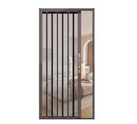 Porta a Soffietto Porta Scorrevole Interna Impermeabile con Zanzariera, Porta Pieghevole a Fisarmonica Ventilata per Cucina/Camera da Letto, Tende a Scomparsa per Porta Scorrevole Multipiega(Brown,3