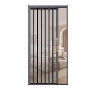 Porta a Soffietto Porta Scorrevole Interna Impermeabile con Zanzariera, Porta Pieghevole a Fisarmonica Ventilata per Cucina/Camera da Letto, Tende a Scomparsa per Porta Scorrevole Multipiega(Gray,47