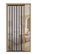Porta a Soffietto Porta Scorrevole Interna Impermeabile con Zanzariera, Porta Pieghevole a Fisarmonica Ventilata per Cucina/Camera da Letto, Tende a Scomparsa per Porta Scorrevole Multipiega(Champag