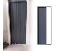 Porta a Soffietto Porte a Soffietto per Interni, Porta Pieghevole in Alluminio Personalizzabile per Cucina/Capanno, Zanzariera Scorrevole a Scomparsa Senza Foratura(18x71in/45x180cm)