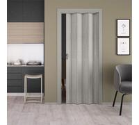 Porta a soffietto in PVC colore tessuto grigio porte a scomparsa made in italy