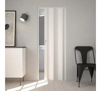 Porta a Soffietto da Interno in PVC Bianco Orizzontale Rilievo 83x214 cm mod...