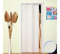 PORTA A SOFFIETTO COLORE LEGNO BIANCO APERTURA LATERALE POMOLO SERRATURA