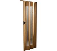 Porta a Soffietto Royal Noce 85x214H cm Inserti PS Motivo ad Onda