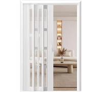 Porta a soffietto scorrevole divisorio cancello per cucina bagno portico anteriore - Pannello acrilico PVC bianco