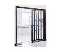 Porta A Soffietto Senza Foratura, Porta Pieghevole Con Telaio In Alluminio for Interni/esterni, Perfetta for Armadio, Bagno E Corridoio.(WxH 46x80in(116x203cm))