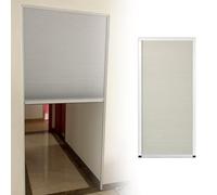 Porta a Soffietto Zanzariera Avvolgibile a Scomparsa per Capanno (80x203 90x203 117x203 152x203 cm), Anta a Tapparella con Guide in Alluminio per Armadietti, Garage(42x80in/107x203cm)