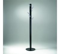Porta abiti appendiabiti SMARTYN 38x38xh177 cm con struttura colore titanio sable SMARTYN pomoli trasparenti nero
