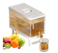 Porta-acqua per frigorifero - Rubinetto per contenitore per succo da 4 litri, dispenser per bevande rialzato, filtro integrato Facile da versare Design per conservazione a freddo Resistente alle perdi