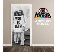 PORTA ADESIVA STICKER FOTO JOHN LENNON YOKO ONO BEATLES WAR IS OVER DESIGN
