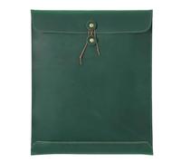 porta agenda in pelle Cartella portadocumenti in pelle A4, semplice e di grande capacità, borsa alla moda, documenti, contratti, fatture, ufficio, organizer for(Green)