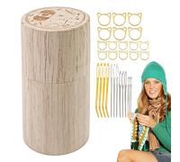 Porta aghi da cucito in legno, contenitore in legno, per tubi da ricamo, organizer durevole e leggero, compatto, accessorio artigianale fatto a mano, stile vintage, pratico e sicuro, per la casa