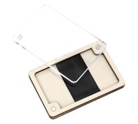 Porta aghi magnetico in legno con coperchio trasparente, scatola organizer per aghi da cucito con chiusura a scatto, potente magnete integrato per fissare aghi di lunghezza inferiore a 6,5 cm