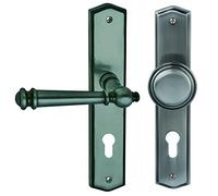 Porta Alpertec Mount Blance - LS ottone acciaio grigio colorati per casa un corridoio porte DIN sinistra con bottone automatico set PZ maniglia porta guarnizioni, 32873033