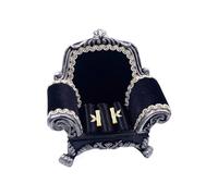 Porta anelli a forma di divano da matrimonio - piccola resina nera 1:12, porta gioielli, orecchini, da matrimonio, vetrina per fidanzamento, proposta, cerimonia, festa nuziale, sposo, anni