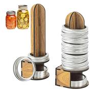 Porta anelli per conserve, 2 pezzi, organizer in legno per la dispensa, per conservare le conserve a casa, per conservare marmellate, per la conservazione in caffetteria, come oggetti